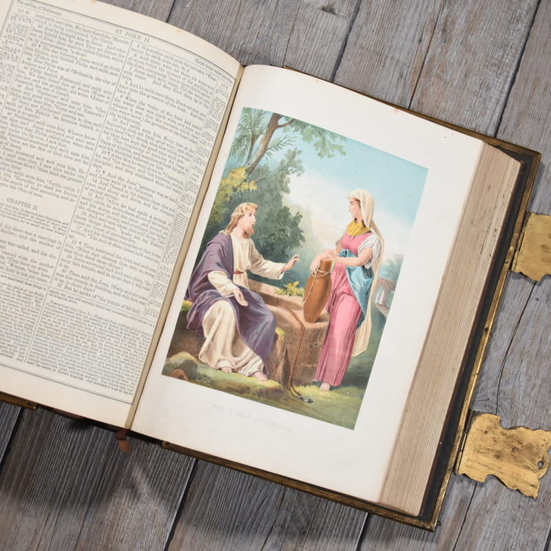 安いセール時期 19世紀「HOLY BIBLE 」聖書 大型豪華装丁 アンティーク